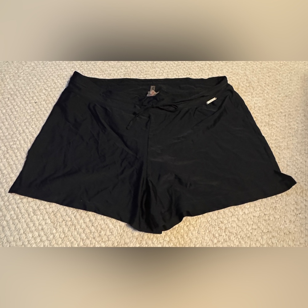 Zero X Posur woman’s Swim Shorts Bathing Suit Bottom Black plus size 1x (18w)